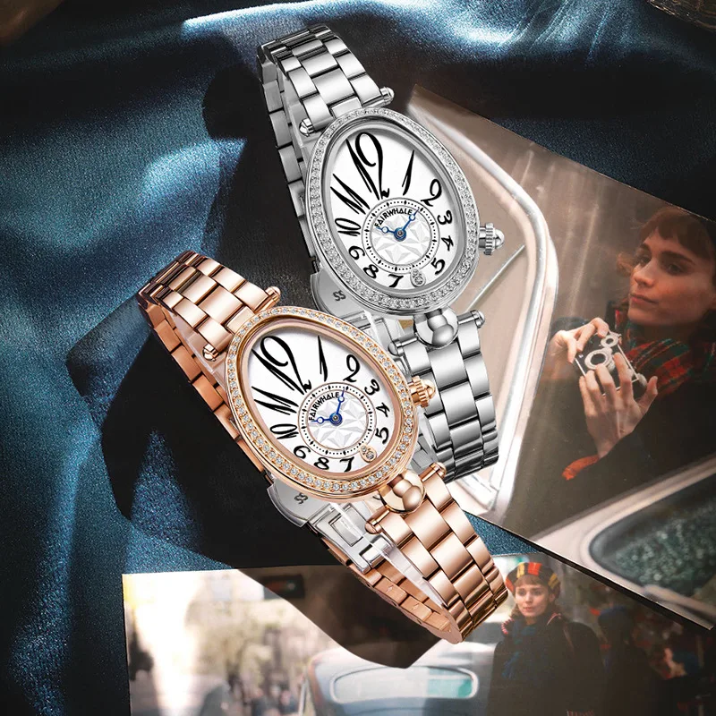 MARK FAIRWH Watch Women's Fashion and Elegant Atmosphere Diamond Queen Series Quartz Watch