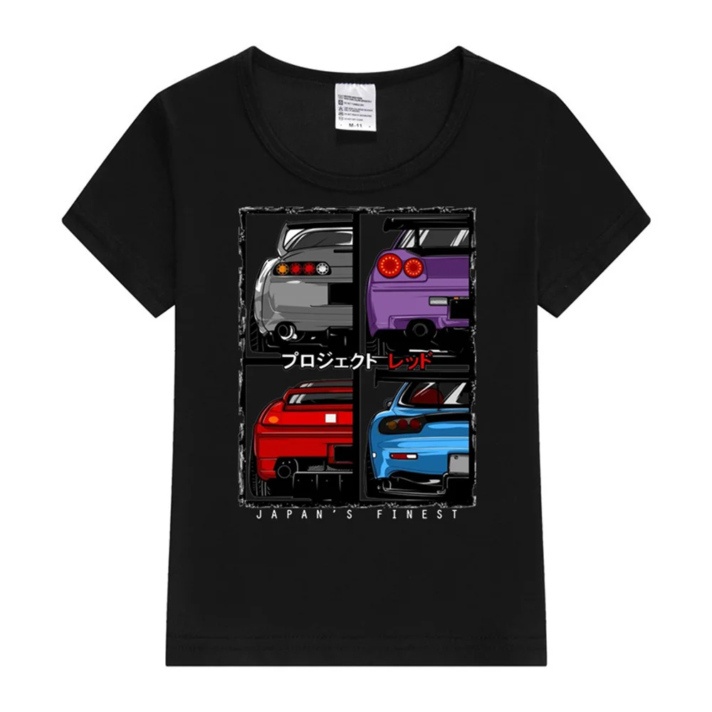 Japans Finest  Supra  R34  NSX  FD3S RX7 Kids T-Shirt Children T-Shirt Cartoons Kid Tee Shirts Casual Clothes Boy Girl Tops 2