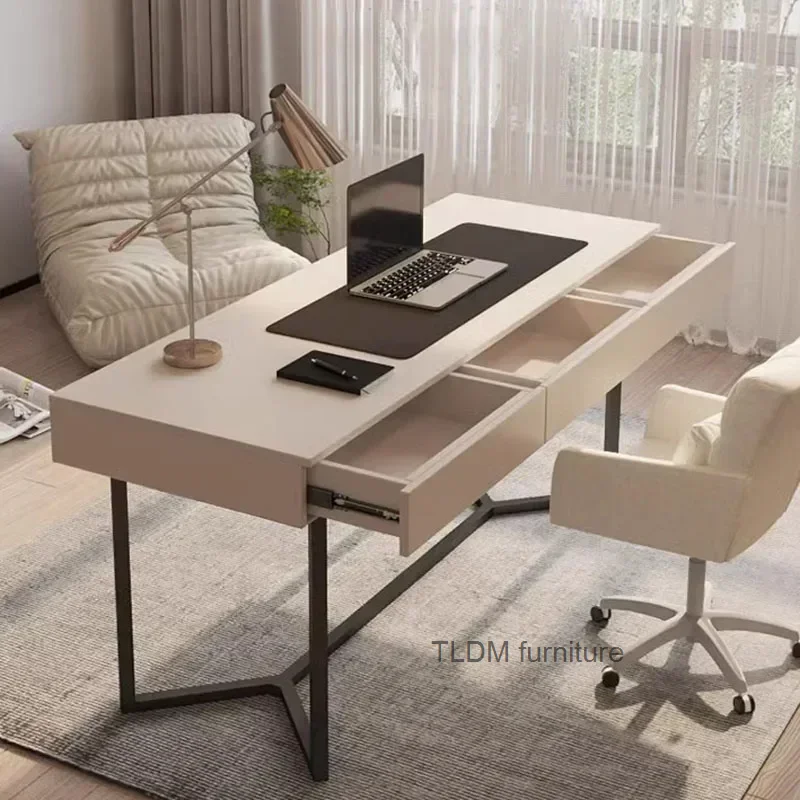 

Monitor Walnut Computer Desks Luxury Studying Storage Conference Computer Desks Mobile Modern Scrivania Ufficio Lavoro Furniture