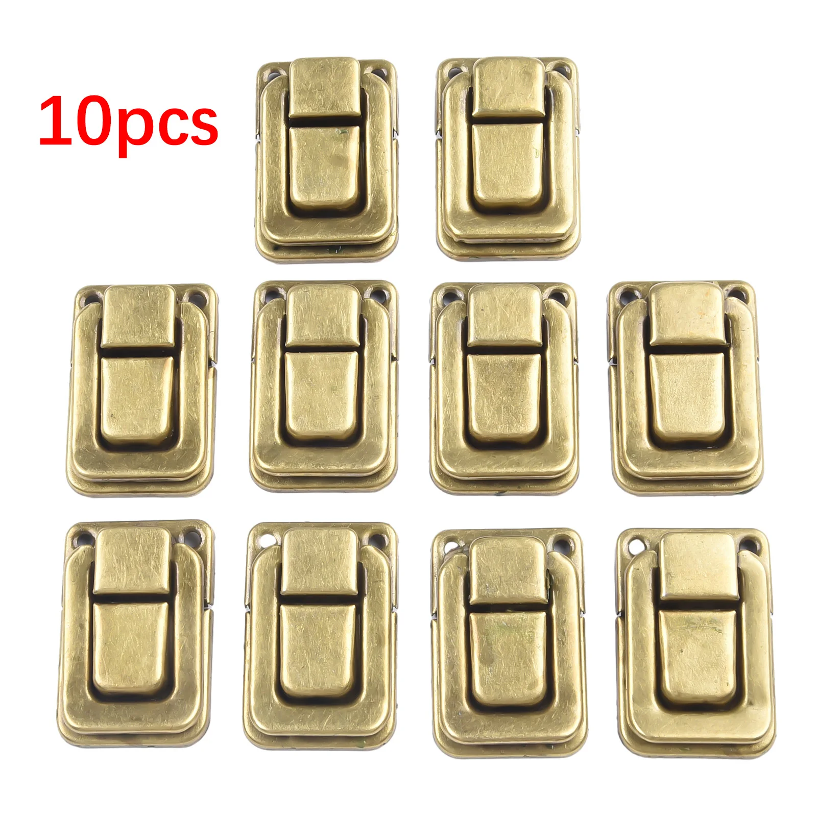 Description Picture 4 of item10PCS Antique Lock Metal Hasps Latch Jewelry Box Decorative Padlock Vintage Wooden Box Latch Buckle Cabinet Furniture Hardware