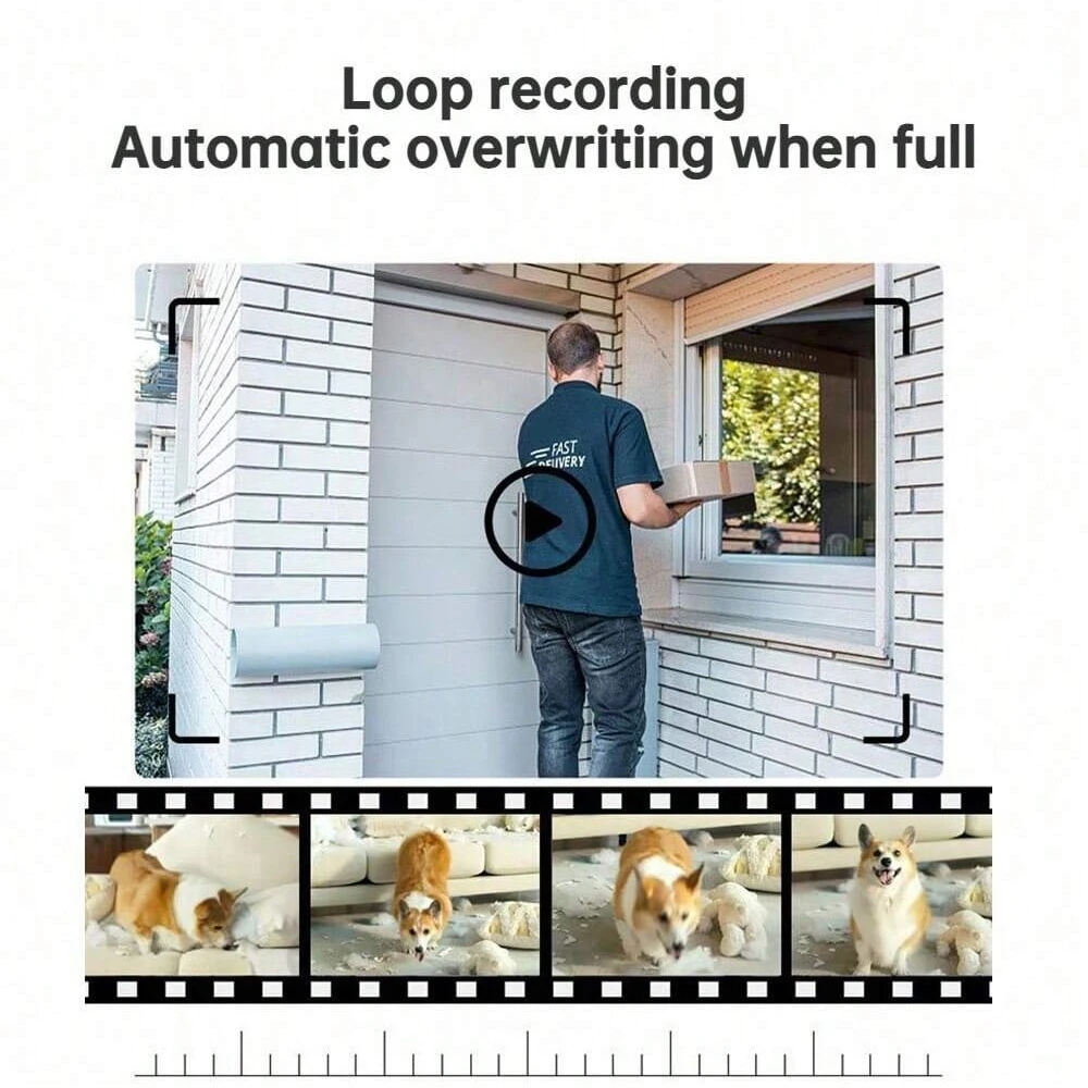 Mini Surveillance Camera 480p HD 2.4G WiFi Wireless Indoor Security Camera Rechargeable Battery with Two-Way Audio Night Vision 5
