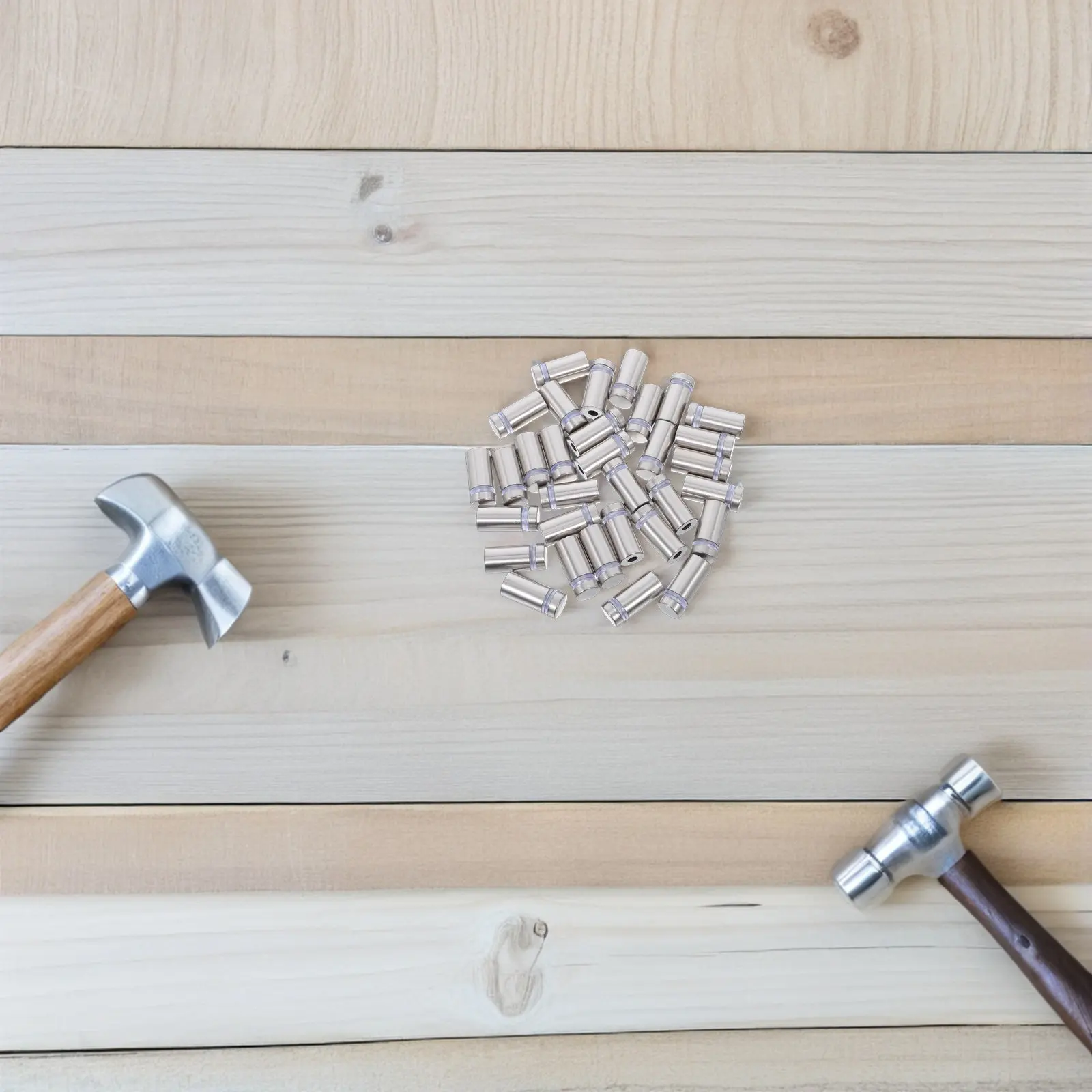 24개 스테인리스 스틸 스탠드오프 나사, 유리 아크릴 목재 벽 디스플레이 간판 설치용 광고 못, 스탠드오프 하드웨어