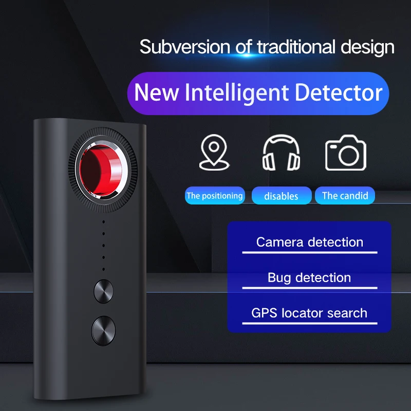 Newest Anti Spy  Detector Portable Pinhole Hidden Lens Detect Gadget for GPS Tracker Hidden Camera Finder Eavesdropping Device