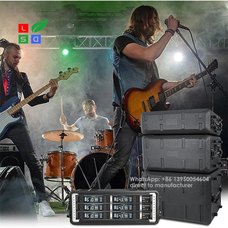 3U Rack Case, 19 Rackmount, Waterproof, Black, Customized Foam, Wireless Mic System Storage/Amp/Effect/DJ Mix
