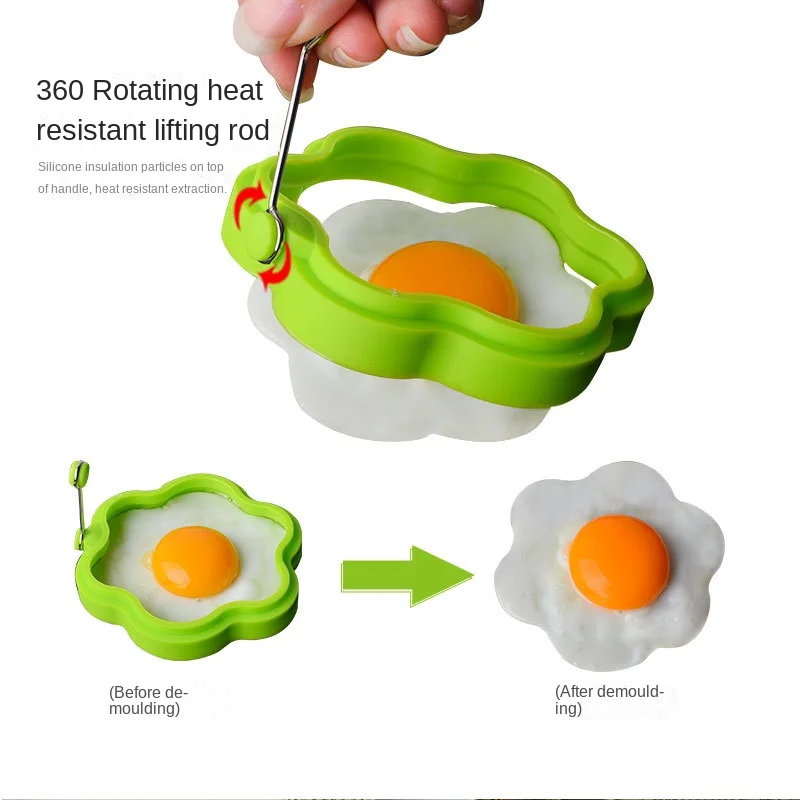 Egg Mold Silicone Fried Egg Pancake Mold Fried Egg Mould Omelette Mold Silicone Baking for Cooking Breakfast Frying Pan Oven Kitchen egg mold