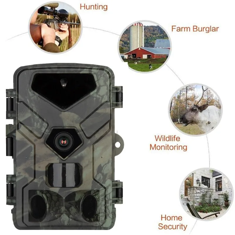 SunTekCam 16MP 1080P Hunting Trail Camera with Night Vision IP56 Waterproof 0.5s trigger time Photo Trap Camera Wild Cameras