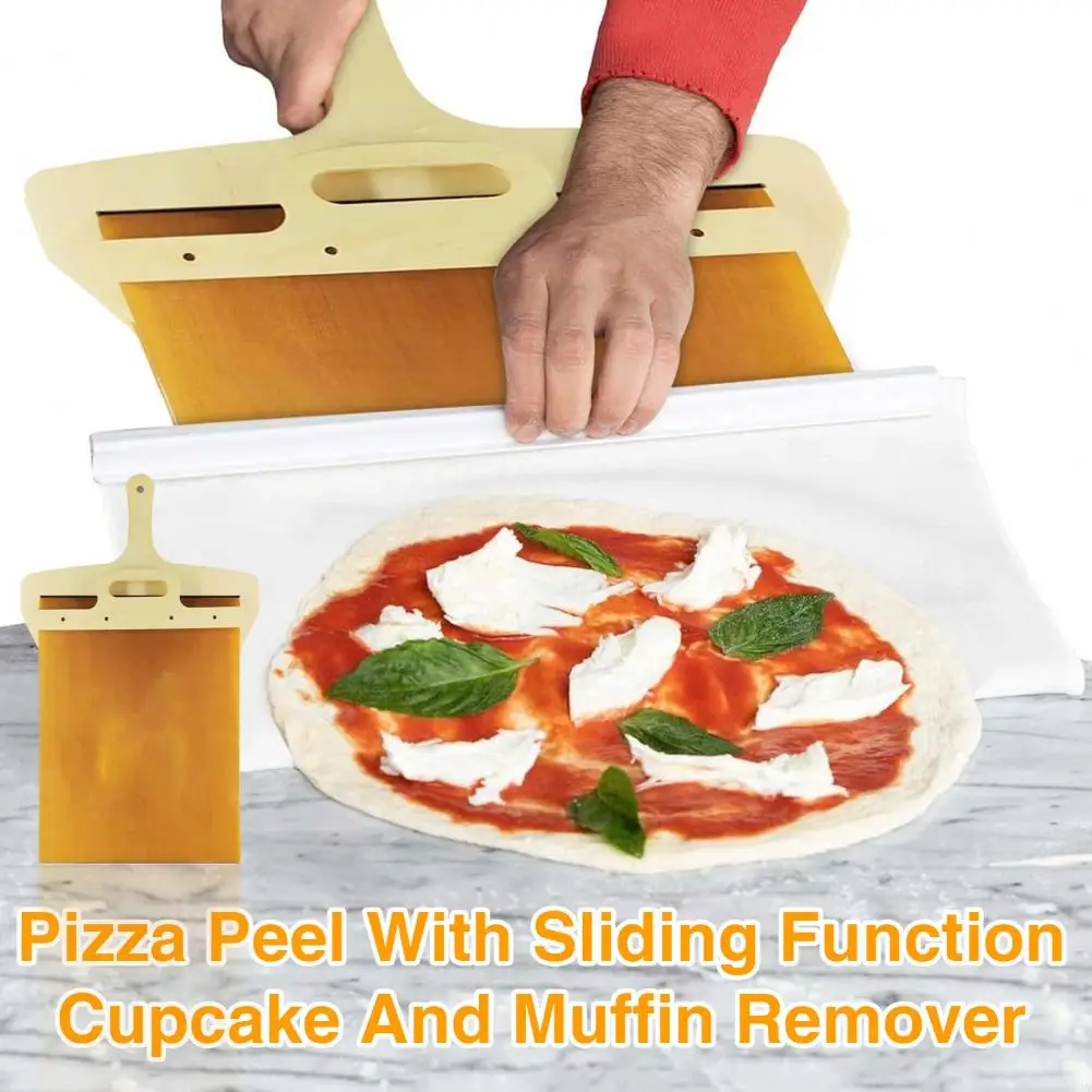 

Pizza Peel with Sliding Function Non-stick Sliding Pizza Peel Wooden Handle Oven Baking Spatula Paddle Pizza Spatula Paddle