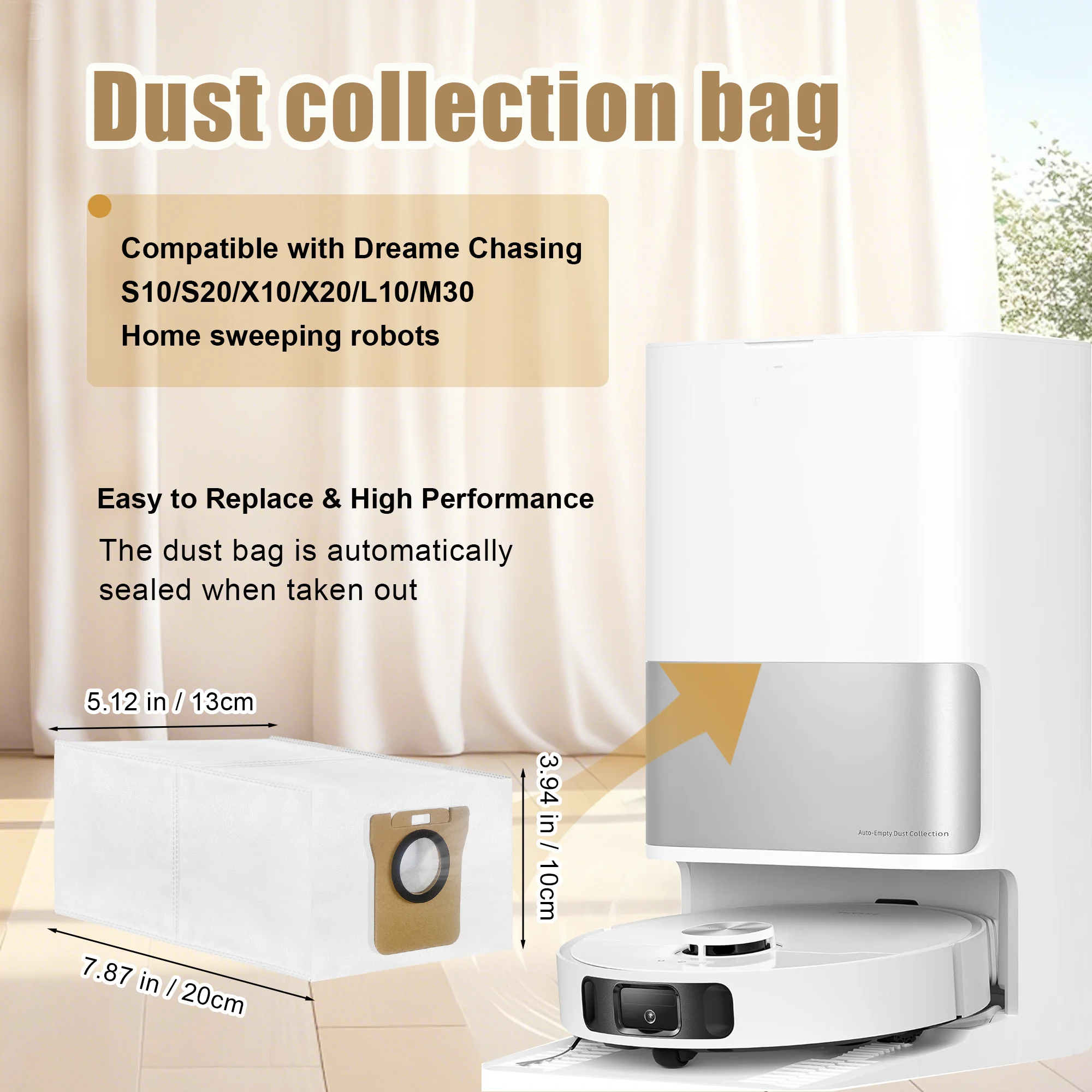 Dust Bag for Xiaomi Robot Vacuum X20 Plus X20 Max Pro X10+ S10+ S20+ for Dreame L10s Ultra L20 Ultra L30 Accessories