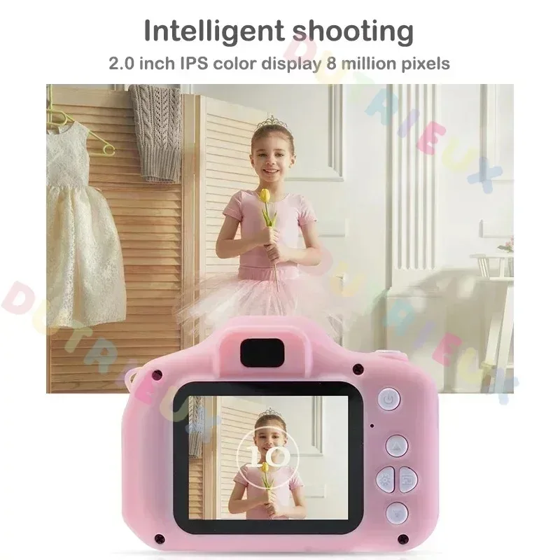 Mini Children Camera X2 Digital Vintage Camera Educational Toys Kids Projection Video Camera Outdoor Photography Toy Gifts 32GB - Image 3