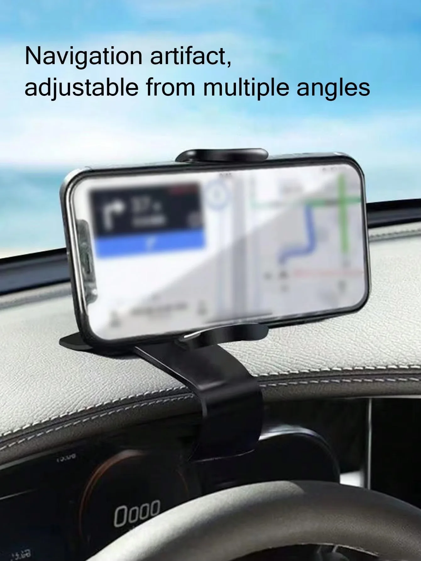 Universal 360° Rotating Car Dashboard Phone Holder & Mounting Bracket