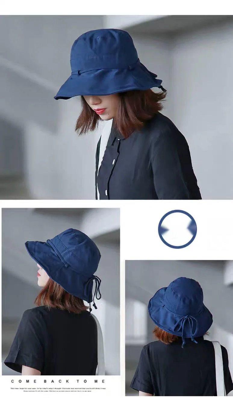 Fisherman s women s summer Korean version shading versatile travel sun big brimmed basin hat_voghion.com