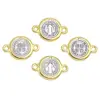 100pcs of Catholic Bracelet Rosary Connector Junction with Two Holes Saint Benedict Medal 3