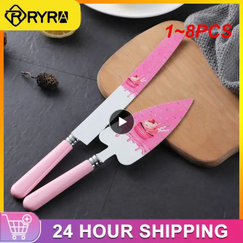 

1 ~ 8 шт. в комплекте, шпатель для торта из нержавеющей стали с треугольными золотыми зубьями, десерты, кондитерские изделия, инструменты для выпечки, нож для свадебного торта