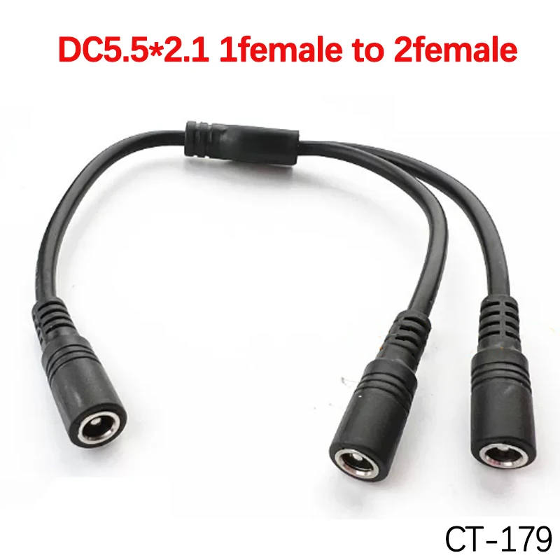 1 Stück 5,5*2,1 1-zu-2/3-Wege DC-Stromverteilerkabel 5V 12V Netzteil-Verbindungskabel für LED-Streifen CCTV-Überwachungskameras – Detail 12