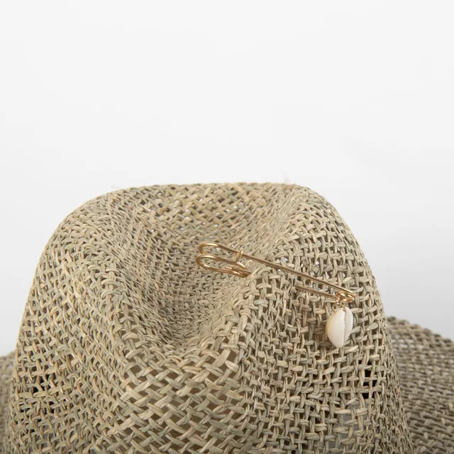 Cappello Panama Donna In Paglia - Elegante A Tesa Larga Per Spiaggia E Sole - Foto 14