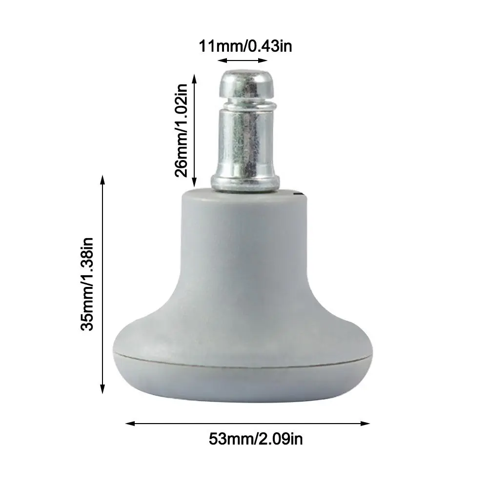 Anti Slip Sofa Chair Wheels Fasten Replacement Glides Castor Stopper Bell Fixed Casters Office Computer Chairs