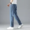 Extra Large 56,54 Oversize Jeans Big Size Men Trouser Plus Size Pants Men Loose Straight Spring Autumn Thin Elastic Father Pants 2