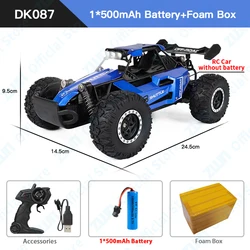 Off-Road Remote Control Car with LED Lights - Perfect Outdoor Toy (DK087 Blue 1B FB)