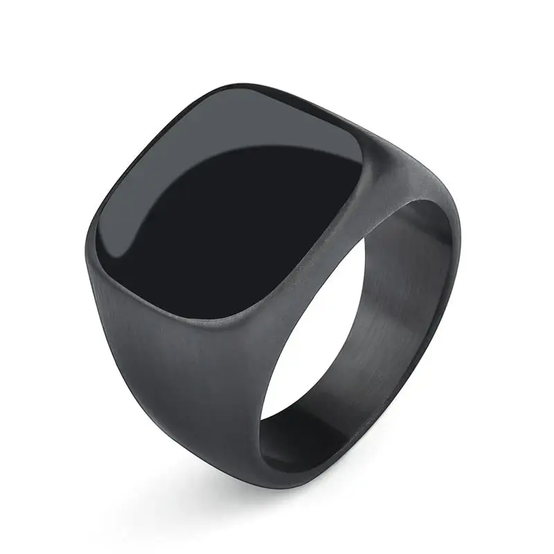 Trendy Titanium Steel Men Women Rings Punk Hip Hop 316L Stainless Steel Frosted Ring for Couples Wedding Party Jewelry Gift 2