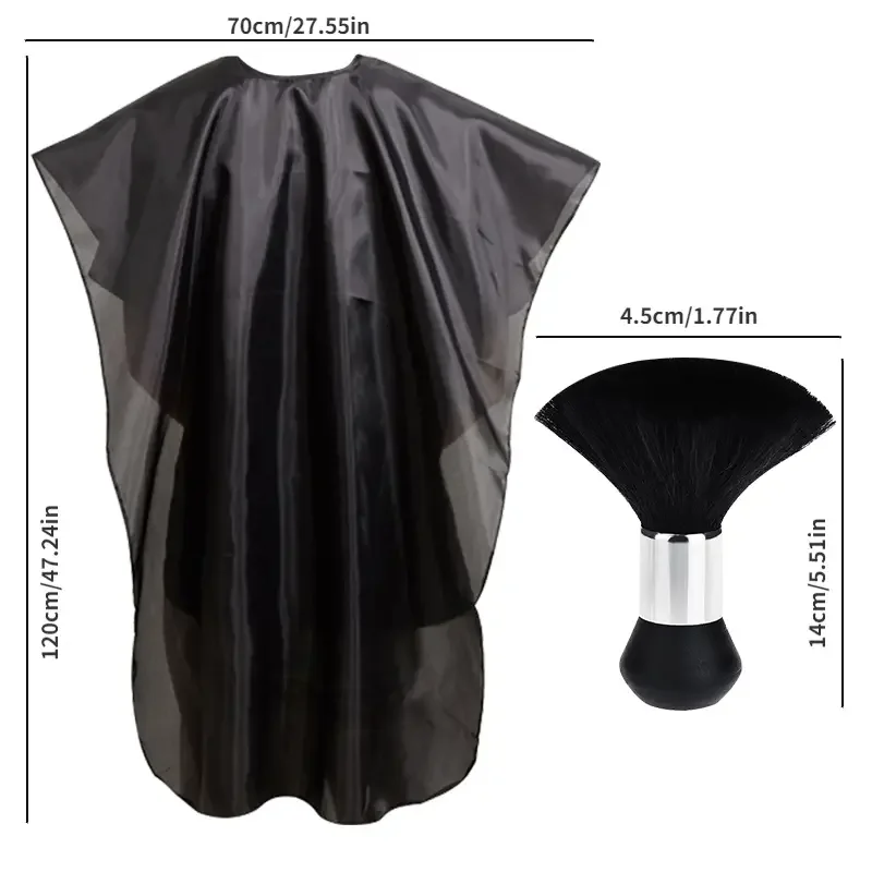 Barber Salon Cape Set Hair Cutting Cape Neck Duster Brush Hairdressing Apron For Barbers Hairdresser