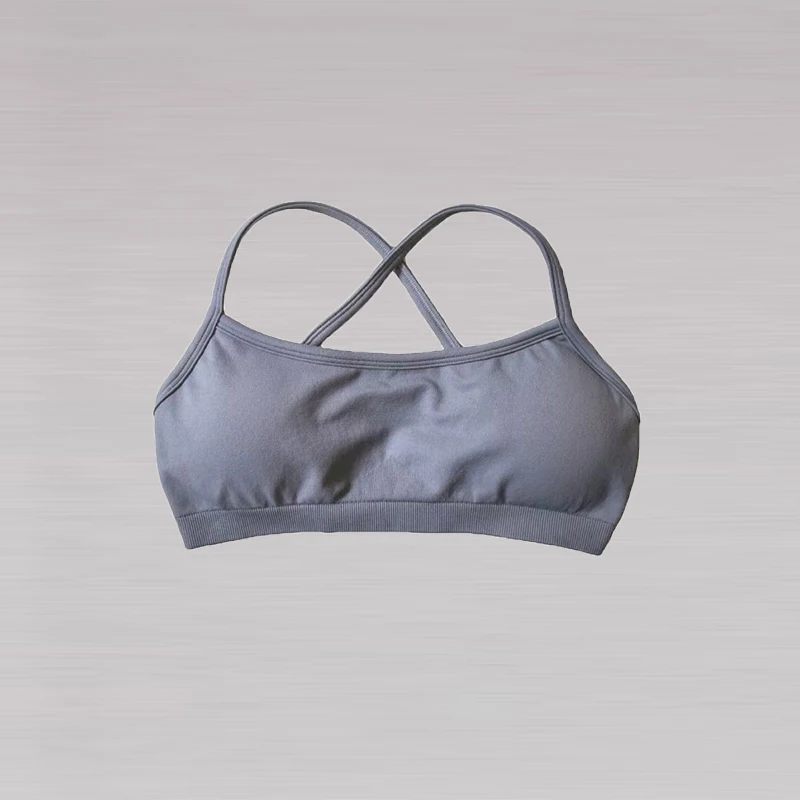 Nahtloser Yoga-Sport-BH für Damen mit verstellbaren, feinen Trägern, atmungsaktive Fitnessweste, schönes Rückendesign für das Training – Detail 12