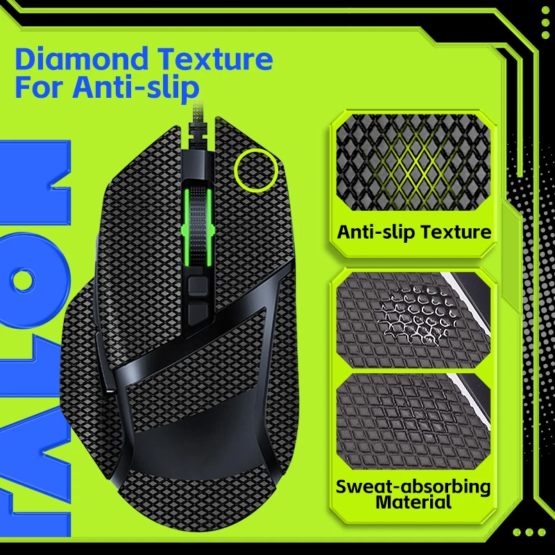 Tape Aperto do Rato Talongames Razer Basilisk v3 Pro Absorção do Suor Palm Anti Slip Grip Corte para Ajustar Fácil de Aplicar Pacote - Imagem 3