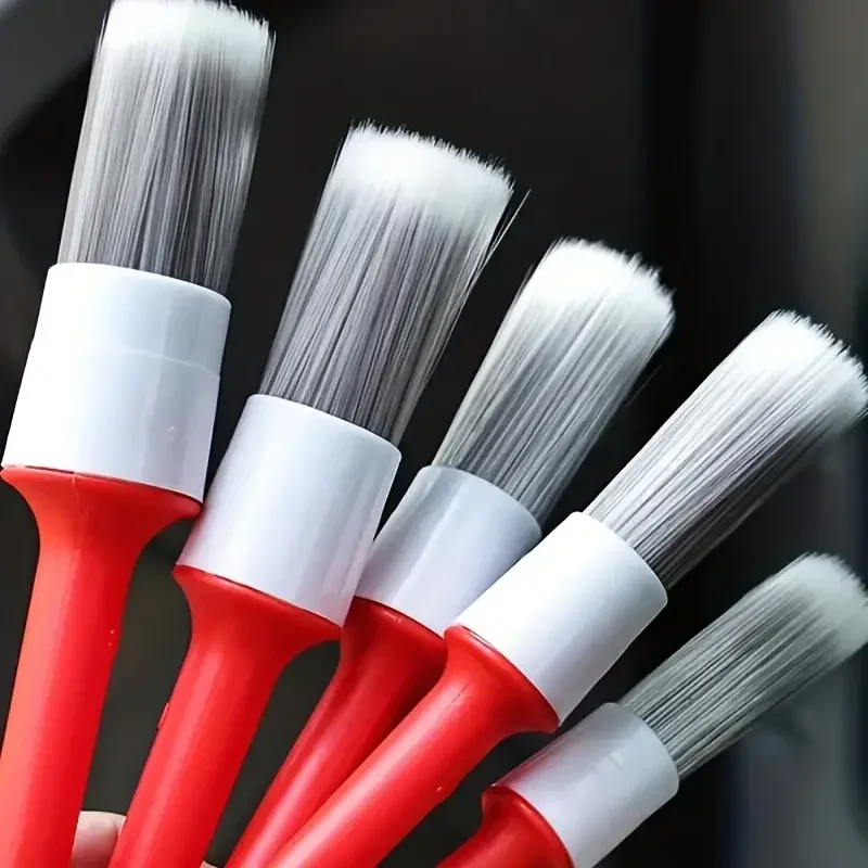 Premium 3-Piece Interior Detail Brush Set with Boar Hair Bristles