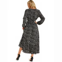 Robe longue en mousseline de soie pour femmes, style bohème décontracté, manches longues, taille haute, pour la plage, motif floral, automne 6