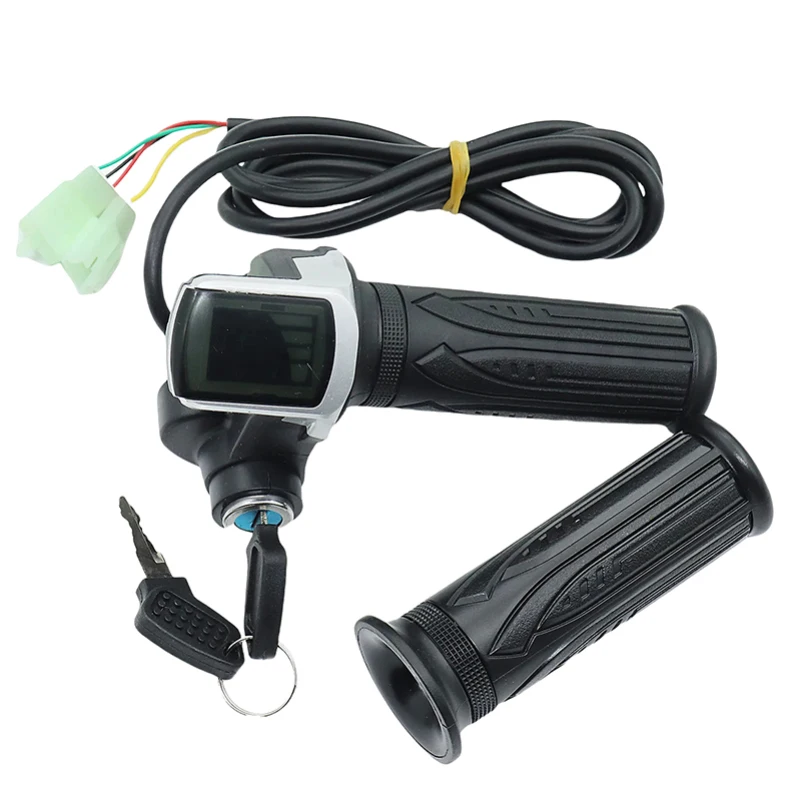 Acceleratore per bici elettrica 24V/36V/48V con display LCD della batteria Impugnatura per acceleratore per bicicletta elettrica con indicatore di alimentazione - immagine 5