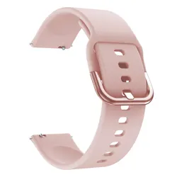 Adjustable Silicone Watch Band - 20/22mm Premium Comfort Strap - 22mm universal (Soft pink)