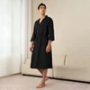 Peignoir de couple personnalisé brodé avec noms et logo, vêtements d'intérieur, peignoir en tissu gaufré pour couples, robe de spa pour hommes et femmes