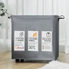 120L Laundry Basket Sorter Toy Storage Room Organizer 3-Bag with Card Pocket & Fabric Handle Waterproof Cesto Ropa Sucia 1