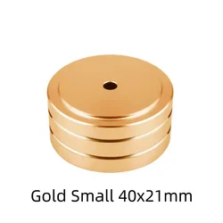 Aluminum Alloy Speaker Spikes with Rubber Pads - Portable Audio/Video Enhancer (Set of 4) (Gold Small)