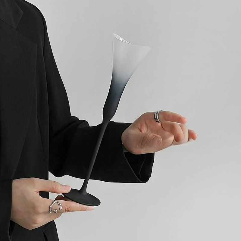 Ins Style Vintage Stem Glass Frosted Red Wine Champagne Flute for Home Use Sparkling Drinkware Crystal Like Bar Party Set