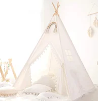 1.35M Portable Tipi Tents for Children Tent for Kids Wigwam for Children Teepee for Girl Play Room Play House for Children 1