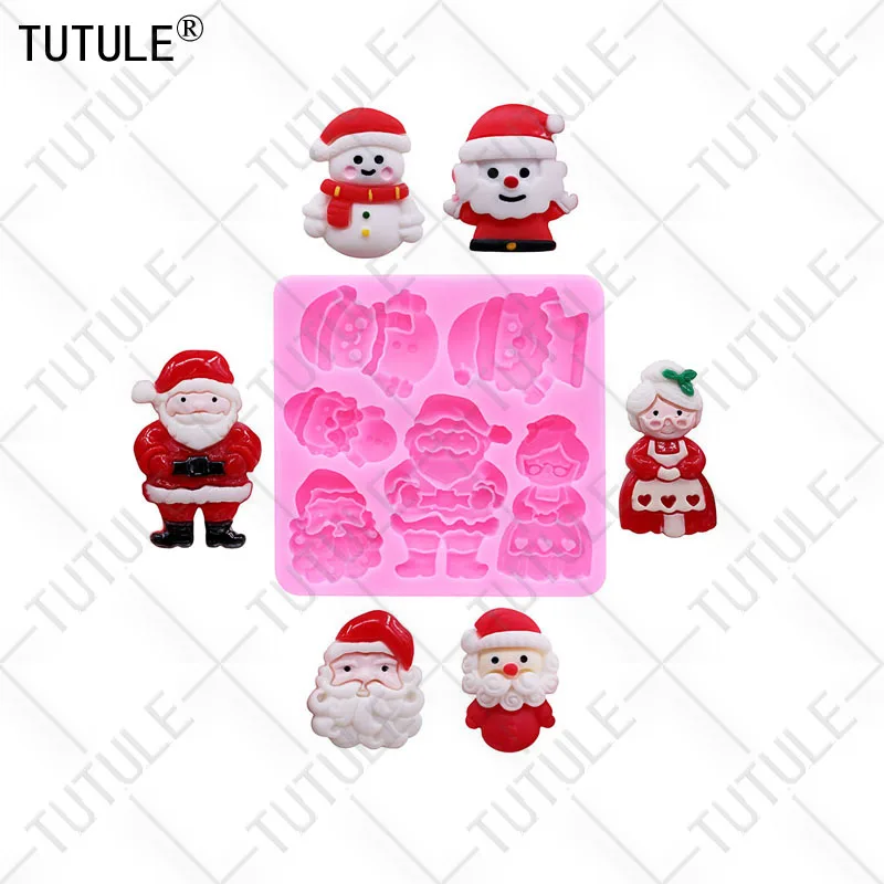Weihnachtsstrümpfe Schneeflocke Silikonform Weihnachtsmütze Fondant Zucker Cupcake Bastelformen Tropfenkleber dekorative Epoxidharzform – Detail 14