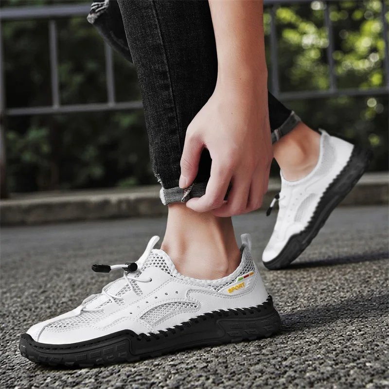 Lightweight Mens Leathe Sandals Sneakes Beathable Summe Casual Comfotable Beach Shoes Outdoo Daily Walking_vogvips.com
