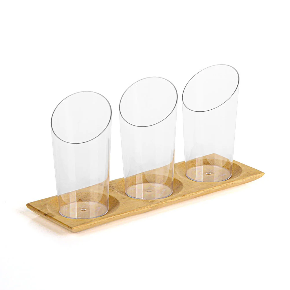 24 Sets Multi-function Pudding Cup Mini Cake Stand Dessert Glasses Supply Transparent Mousse Ice Cream Sundae Cups
