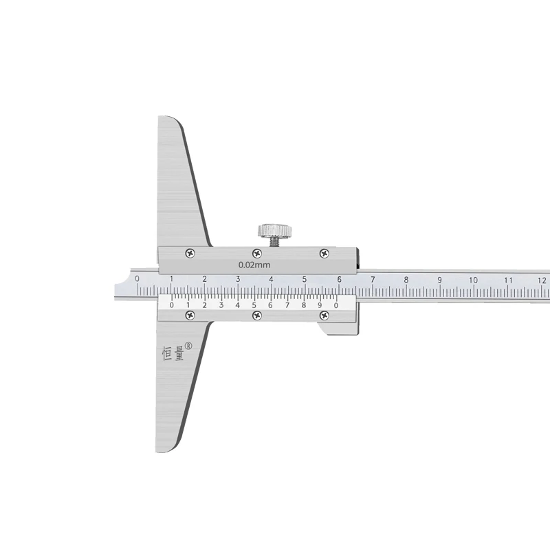 thumbnail interactive-video image 1 of General Tools Vernier Depth Gauge Caliper - 0-150mm Range, 0.02mm Accuracy, Chrome Plated, With Locking Screw 1 of 9