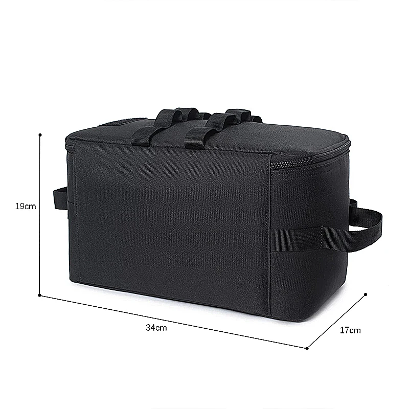 PACOONE Outdoor Camping Gas Tank Storage Bag Large Capacity Ground Nail Tool Bag Gas Canister Picnic Cookware Utensils Kit gas tank storage bag