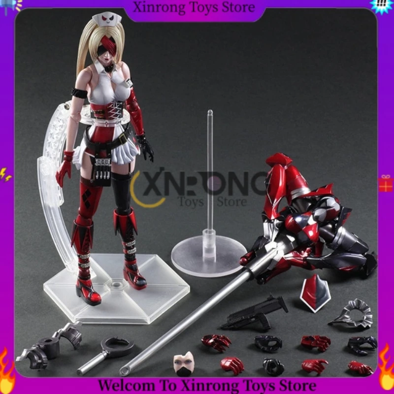 26Cm Dc Play Arts Suicide Squad Joker Quinn Model Action Figure Joint Bambola Mobile Pvc Gk Collection Model Toy Gift For Children