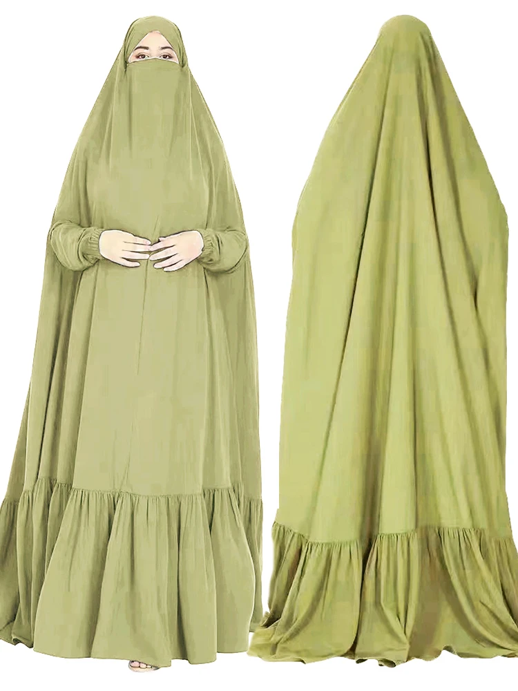 

Длинная молитвенная одежда Khimar, женское платье, абайя, рамдан, ИД, мусульманское сдержанное цельное мусульманское Молитвенное платье
