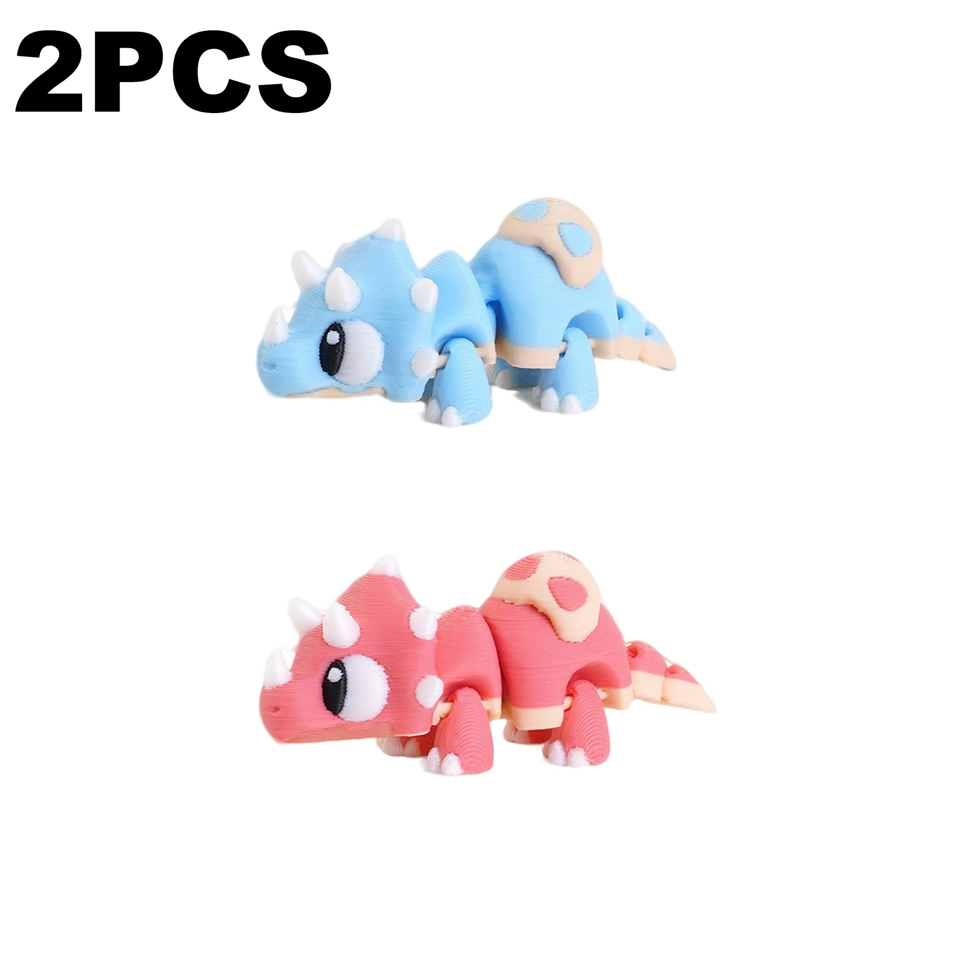 3D Printed Dinosaur Figures with Movable Joints - Desktop Decor and Kid's Gift Set