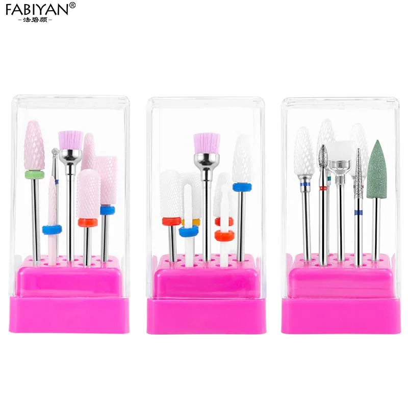 Ceramic Tungsten Carbide Nail Drill Bits Kit 7Pcs For Remove Gel nail art tools nail drill bit nail drill bits nail drill set nail drill kit