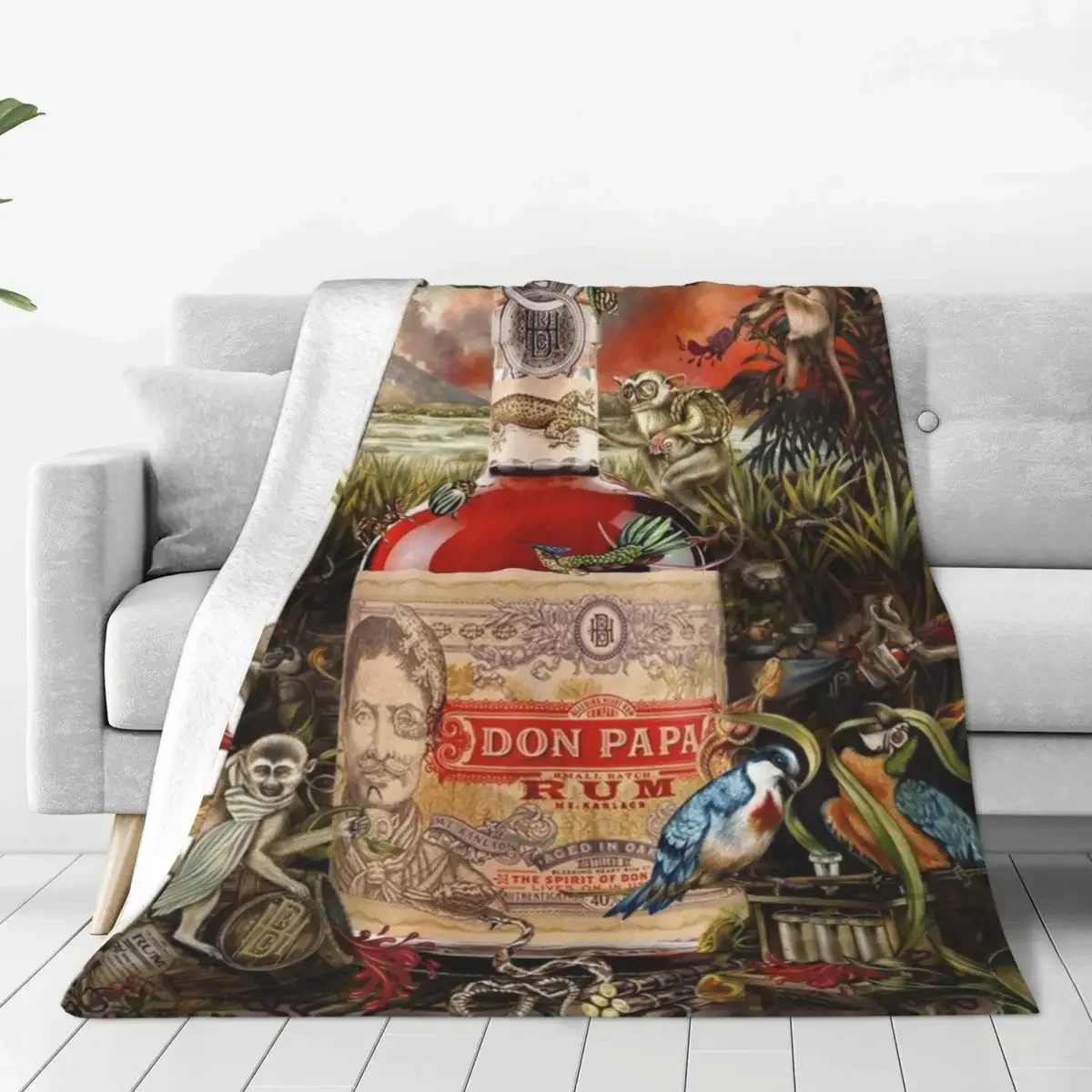 Don Papa Rum Wine Flanella Coperta Qualità Soft Warm Nature Animal Bedding Getta Spring Picnic Bedroom Copriletto Grafico
