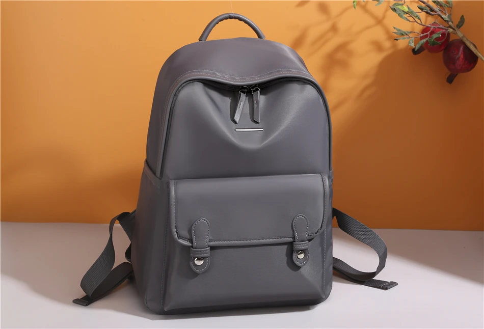 2022 New Ladies Backpack Teen Girls Oxford Cloth Backpack Simple Solid Color Women's Fashion Bag Multi Pocket Women Shoulder Bag