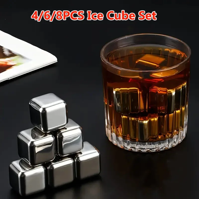 304 Stainless Steel Whiskey Stones Ice Cubes Magic Vodka Wine beer Cooler Bar Liquor Whisky Chiller Tool Bar Accessories