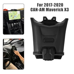 All - in - One Smartphone Holder and Storage Organizer for Can Am Maverick X3 Accessories (Black)