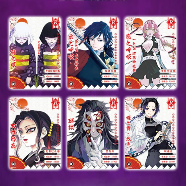2022 New Anime Demon Slayer cards Box hobby Collection TCG Playing Game rare Card Kimetsu No Yaiba Figures for Children gift Toy 6