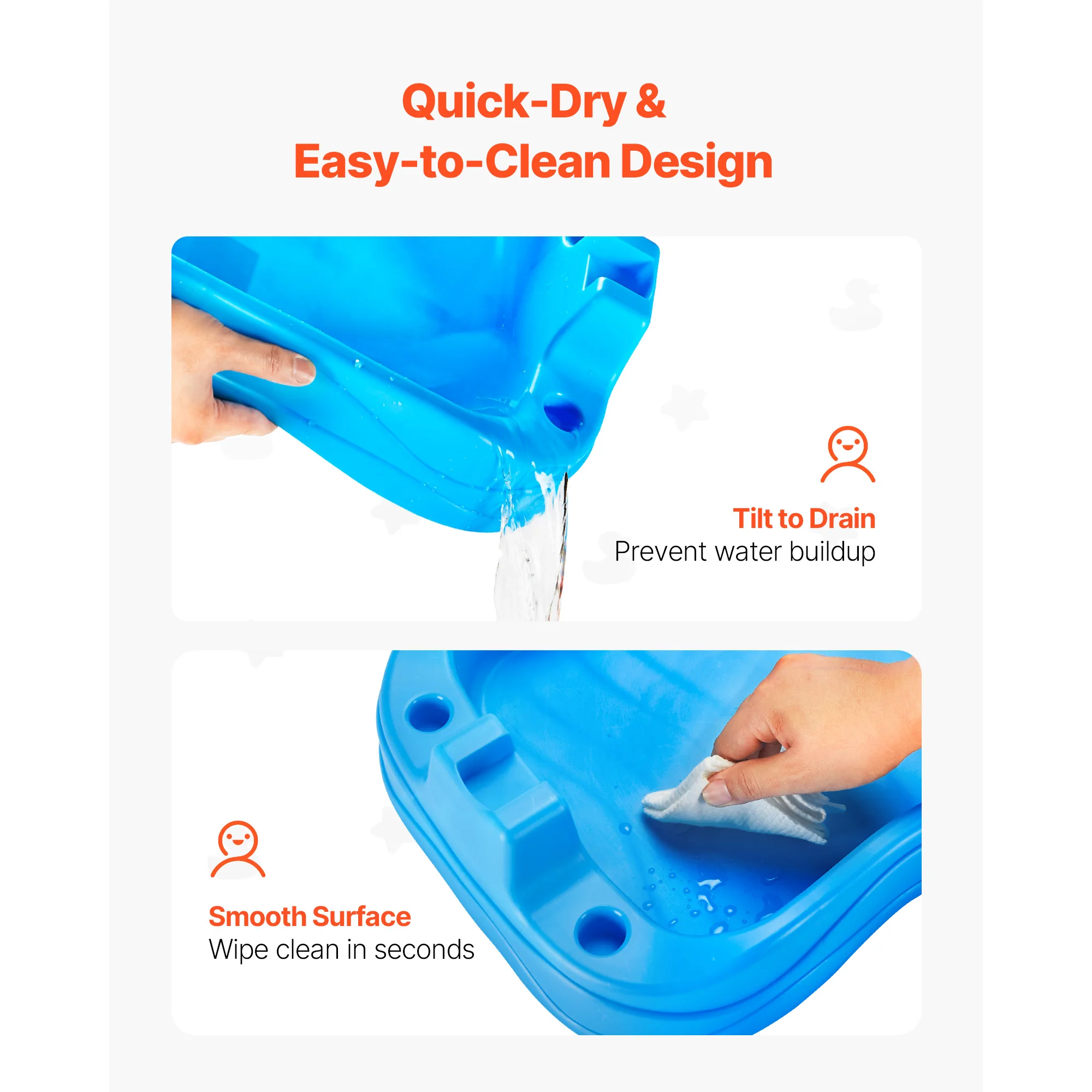 Kids Water Play Table with 37PCS Accessories Double Sided Summer Sand Platform